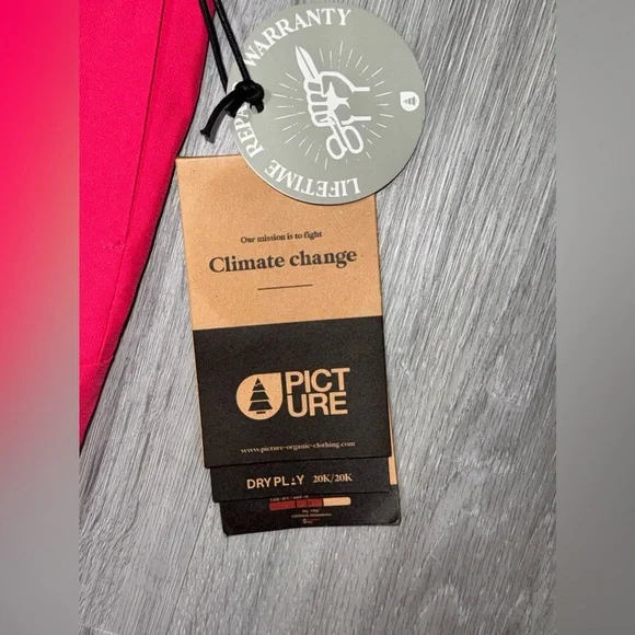 Women's Pink and Tan Ski Jacket - Picture 6 of 14